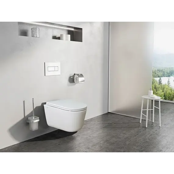 Инсталляция с подвесным унитазом комплект: Aquatek Standart 50 INS-0000012 с подвесным безободковым унитазом Creo Ceramique Lyon LY1100R сиденье микролифт (Система смыва торнадо) - фото 10