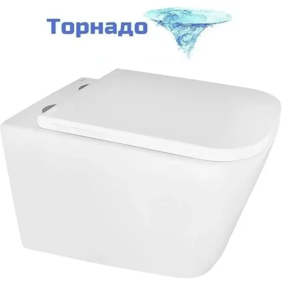 Инсталляция с подвесным унитазом комплект: Azario AZ-8010-1000 с подвесным безободковым унитазом Cascad AZ-2303-A сиденье микролифт, крепление (Система смыва торнадо) - фото 3