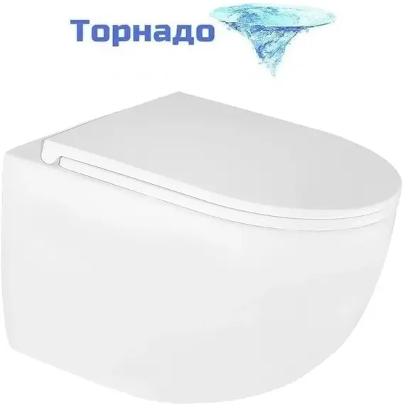 Инсталляция с подвесным унитазом комплект: Azario AZ-8010-1000 с подвесным безободковым унитазом Terso AZ-092E-UQ3 сиденье микролифт, крепление (Система смыва торнадо) - фото 3