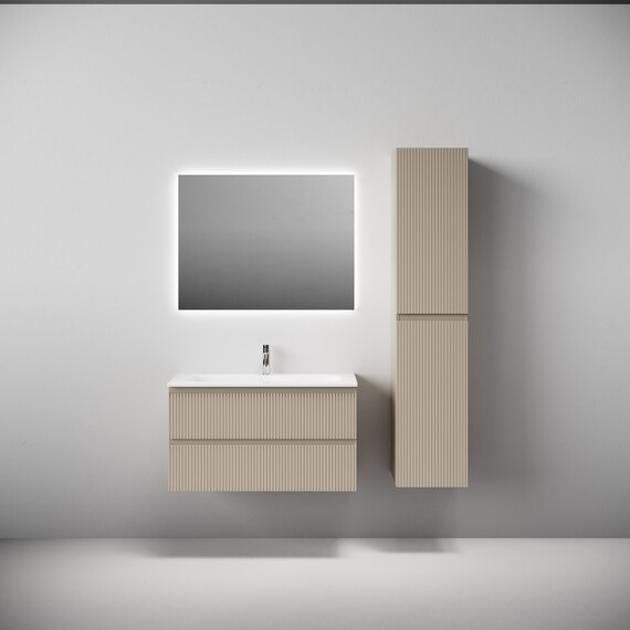 Тумба подвесная с раковиной Sancos Snob T 90 см SNT90CE, Beige Soft (раковина Grace CN7019) - фото 6