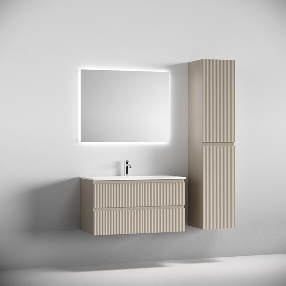 Тумба подвесная с раковиной Sancos Snob T 90 см SNT90CE, Beige Soft (раковина Grace CN7019) - фото 5