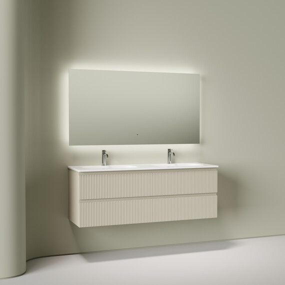 Тумба подвесная с раковиной Sancos Snob T 140 см SNT70CE, Beige Soft (раковина Grace CN7022) - фото 6