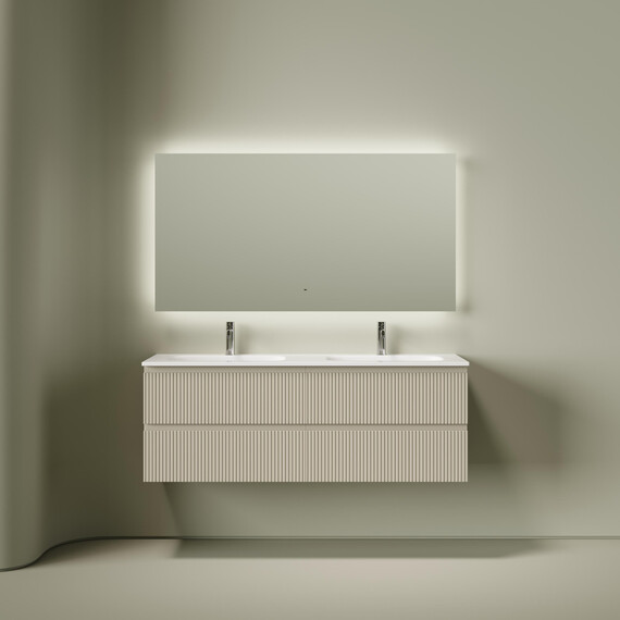 Тумба подвесная с раковиной Sancos Snob T 140 см SNT70CE, Beige Soft (раковина Grace CN7022) - фото 5