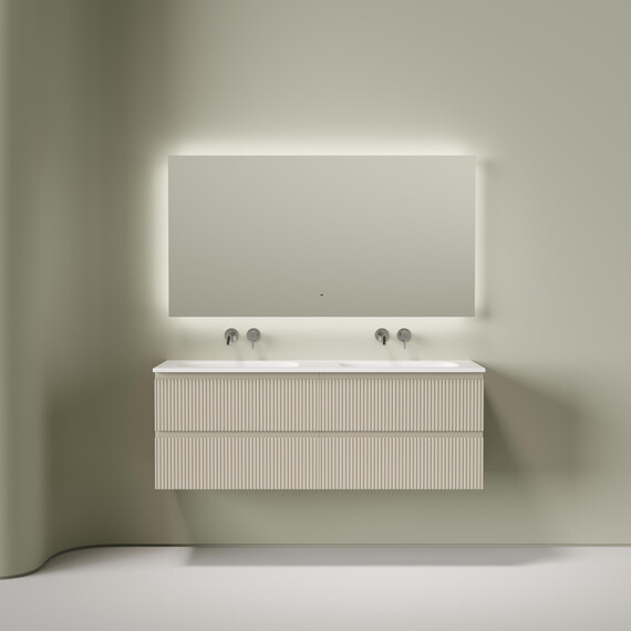 Тумба подвесная с раковиной Sancos Snob T 140 см SNT70CE, Beige Soft (раковина Grace CN7022wx) - фото 6