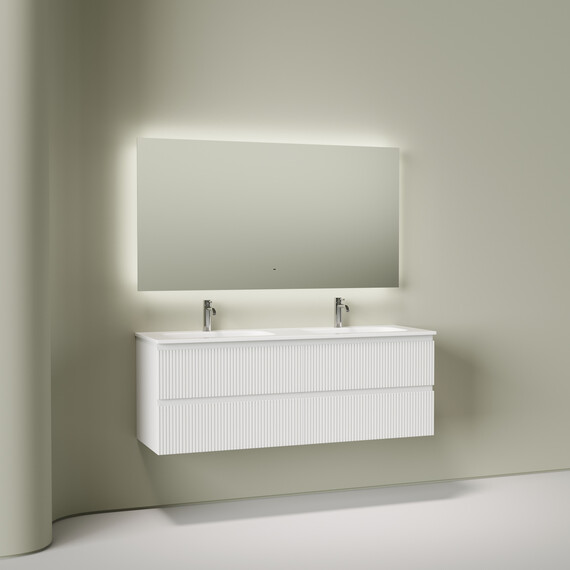 Тумба подвесная с раковиной Sancos Snob T 140 см SNT70W, Bianco (раковина Grace CN7022) - фото 5