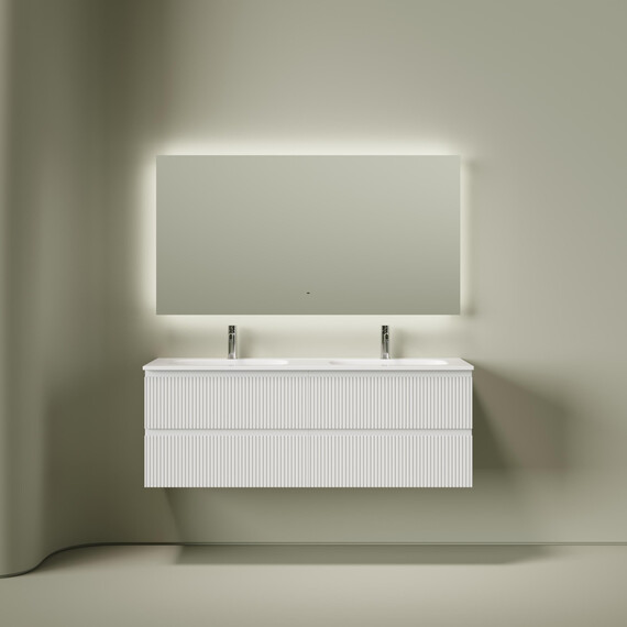 Тумба подвесная с раковиной Sancos Snob T 140 см SNT70W, Bianco (раковина Grace CN7022) - фото 6