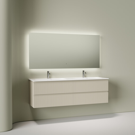 Тумба подвесная с раковиной Sancos Snob T 160 см SNT80CE, Beige Soft (раковина Grace CN7023) - фото 5