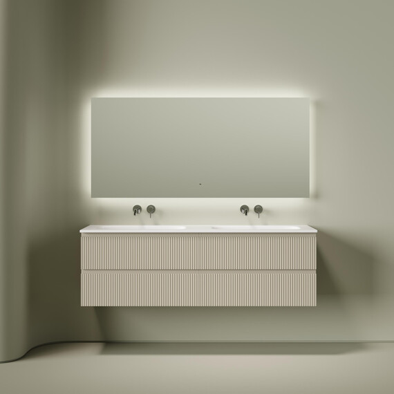 Тумба подвесная с раковиной Sancos Snob T 160 см SNT80CE, Beige Soft (раковина Grace CN7023wx) - фото 6