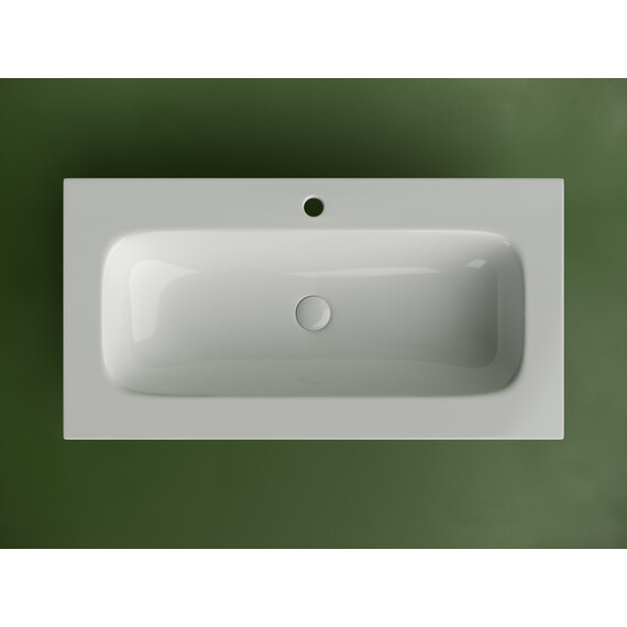 Тумба подвесная с раковиной Sancos Snob T 90 см SNT90W, Bianco (раковина Grace CN7019) - фото 7