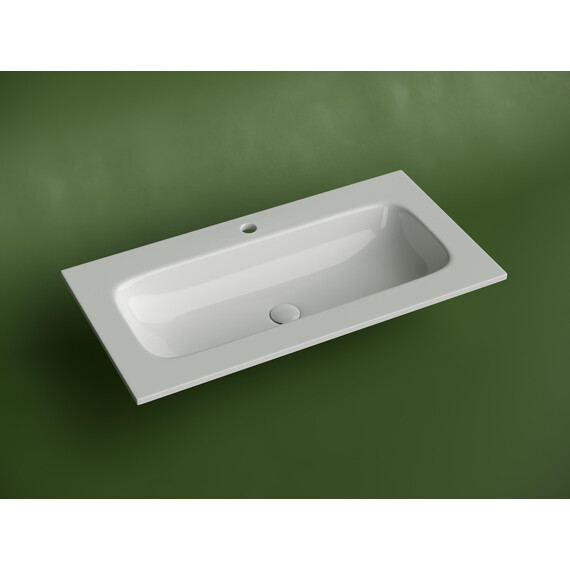 Тумба подвесная с раковиной Sancos Snob T 90 см SNT90W, Bianco (раковина Grace CN7019) - фото 8