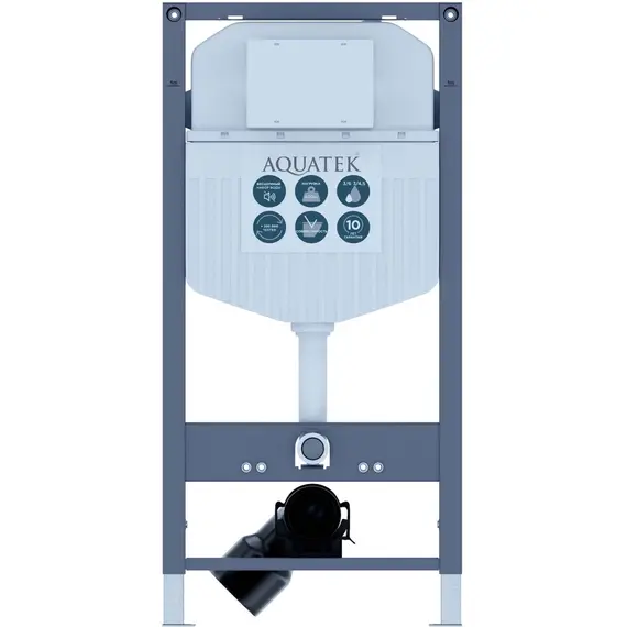 Инсталляция с подвесным унитазом комплект SET AQUATEK ГЕЛИОС INS23 (рама AQUATEK Standard INS-0000023+ крепление KKI-0000002 +унитаз AQ1993T-00 ГЕЛИОС + с тонким сиденьем soft-close) - фото 2