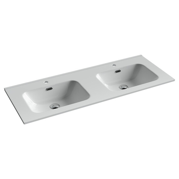 Тумба напольная с раковиной Sancos Libra Floor 120 см LB120F-2ECH, дуб чарльстон (раковина Element CN7004) - фото 2