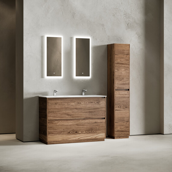 Тумба напольная с раковиной Sancos Libra Floor 120 см LB120F-2ECH, дуб чарльстон (раковина Element CN7004) - фото 8