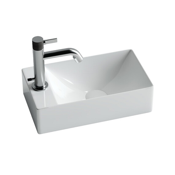 Тумба подвесная с раковиной Sancos Mini 37 см MN35WL (раковина Element CN5008) - фото 2