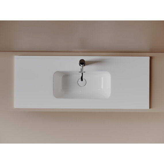 Тумба подвесная с раковиной-столешницей Sancos Snob R 390 100 см SNR100/39W, Bianco (раковина Compact CN7027) - фото 7
