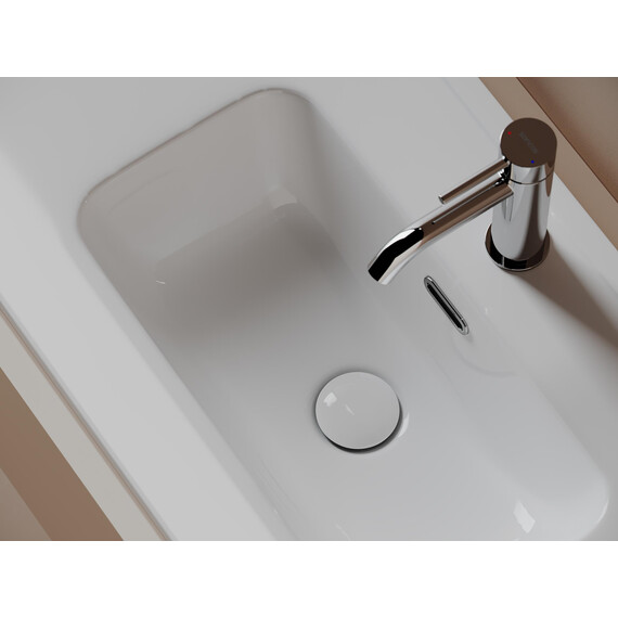 Тумба подвесная с раковиной-столешницей Sancos Snob R 390 120 см SNR120/39W, Bianco (раковина Compact CN7028) - фото 8