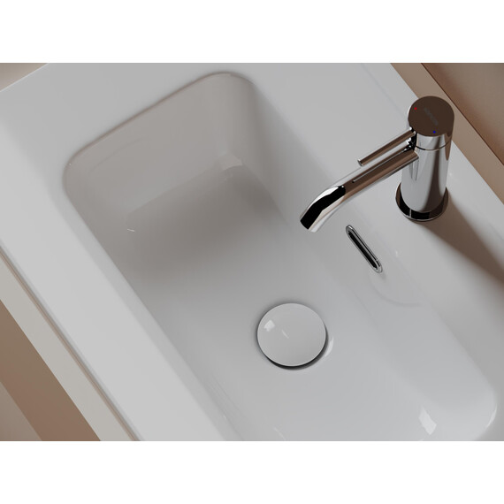 Тумба подвесная с раковиной Sancos Snob R 390 60 см SNR60/39SM, Doha soft (раковина Compact CN7025) - фото 10
