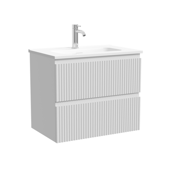 Тумба подвесная с раковиной Sancos Snob R 390 60 см SNR60/39W, Bianco (раковина Compact CN7025) - фото 2