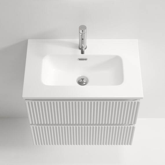 Тумба подвесная с раковиной Sancos Snob R 390 60 см SNR60/39W, Bianco (раковина Compact CN7025) - фото 4
