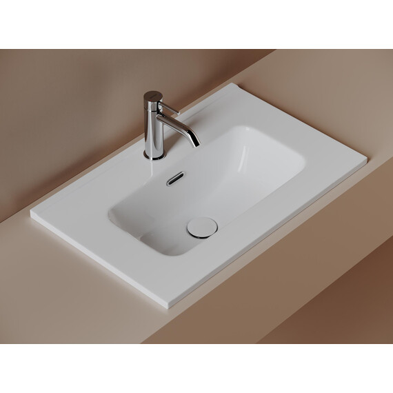 Тумба подвесная с раковиной Sancos Snob R 390 60 см SNR60/39W, Bianco (раковина Compact CN7025) - фото 6