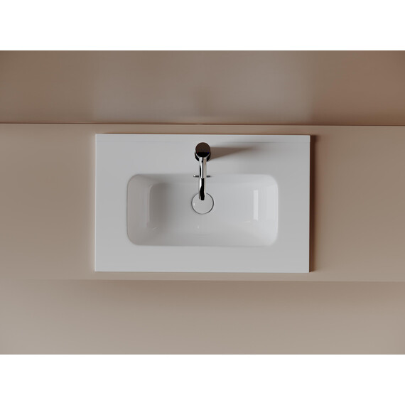 Тумба подвесная с раковиной Sancos Snob R 390 60 см SNR60/39W, Bianco (раковина Compact CN7025) - фото 7