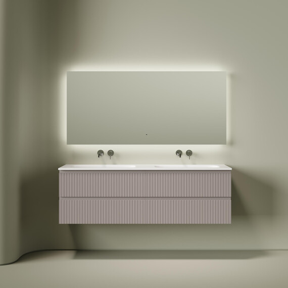 Тумба подвесная с раковиной Sancos Snob T 160 см SNT80SM, Doha Soft (раковина Grace CN7023wx) - фото 6