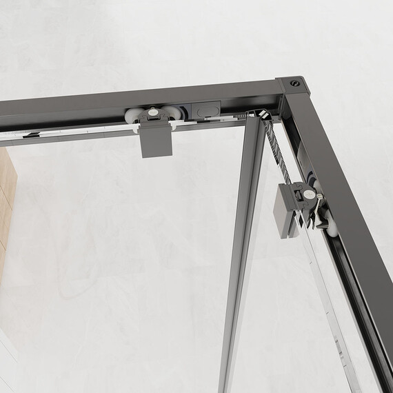 Душевое ограждение Veconi Evo 100x80 см E3-GR-10080-12-C9, графит/тонированное матовое - фото 4