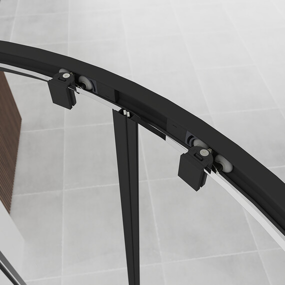 Душевое ограждение Veconi Evo 100x90 см E2-B-10090-01-C9, чёрный матовый/прозрачное - фото 3