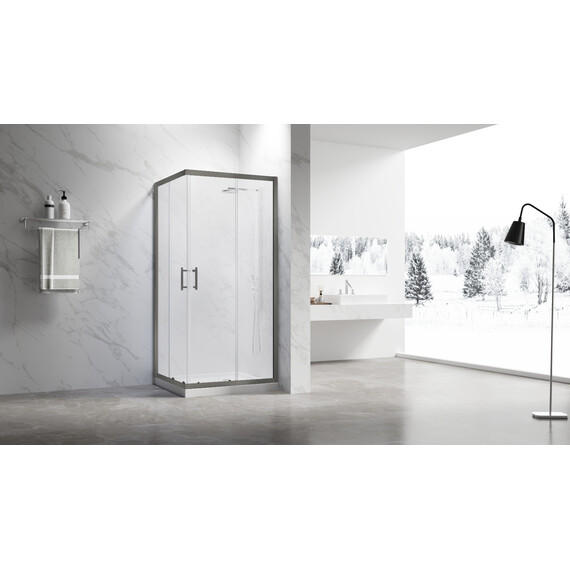 Душевое ограждение Veconi Rovigo 120x80 см RV27GM-12080-01-C8, оружейная сталь/прозрачное - фото 3