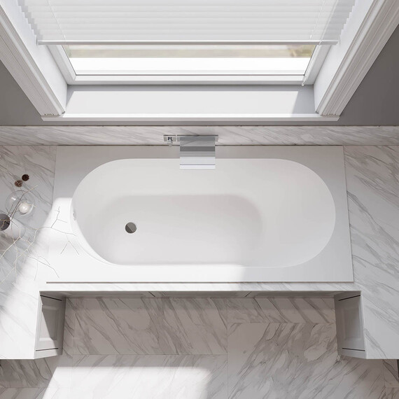 Ванна каменная Veconi Stampo 180x80 см STM18080M, белый матовый - фото 2