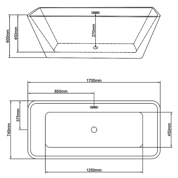 Ванна отдельностоящая Loranto 170х75 см CS-13-170 - фото 4