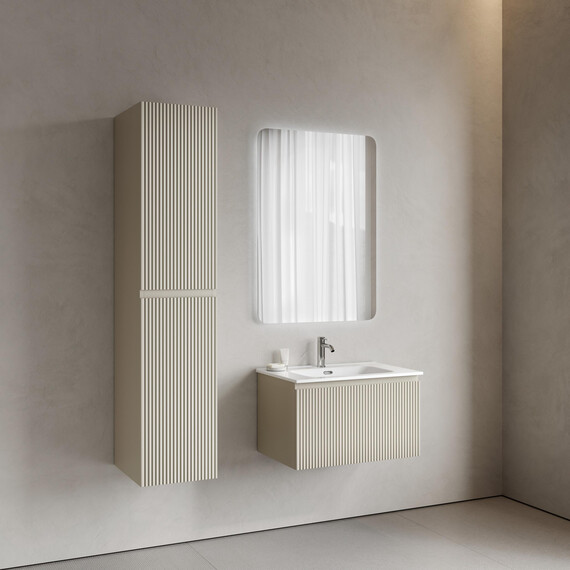 Тумба подвесная с раковиной Sancos Snob R 1.0 70 см SNR1.070CE, Beige soft (раковина Element CN7007) - фото 7