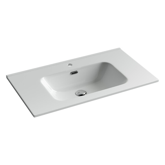 Тумба подвесная с раковиной-столешницей Sancos Snob R 1.0 80 см SNR1.080CE, Beige soft (раковина Element CN7005) - фото 2