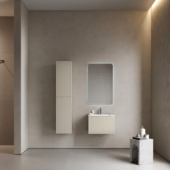 Тумба подвесная с раковиной Sancos Snob R 1.0 60 см SNR1.060CE, Beige soft (раковина Element CN7001) - фото 8
