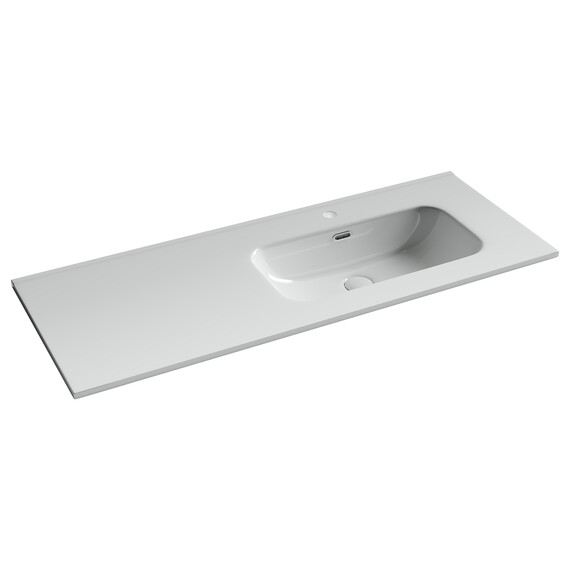 Тумба подвесная с раковиной-столешницей Sancos Snob R 1.0 120 см SNR1.0120RW, Bianco (раковина Element CN7006R) - фото 2