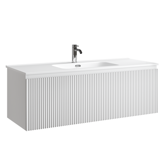 Тумба подвесная с раковиной-столешницей Sancos Snob R 1.0 120 см SNR1.0120W, Bianco (раковина Element CN7006) - фото 3