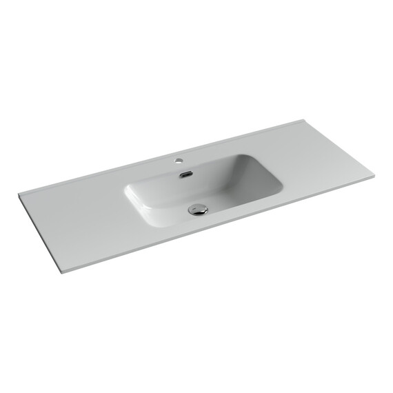 Тумба подвесная с раковиной-столешницей Sancos Snob R 1.0 120 см SNR1.0120W, Bianco (раковина Element CN7006) - фото 2