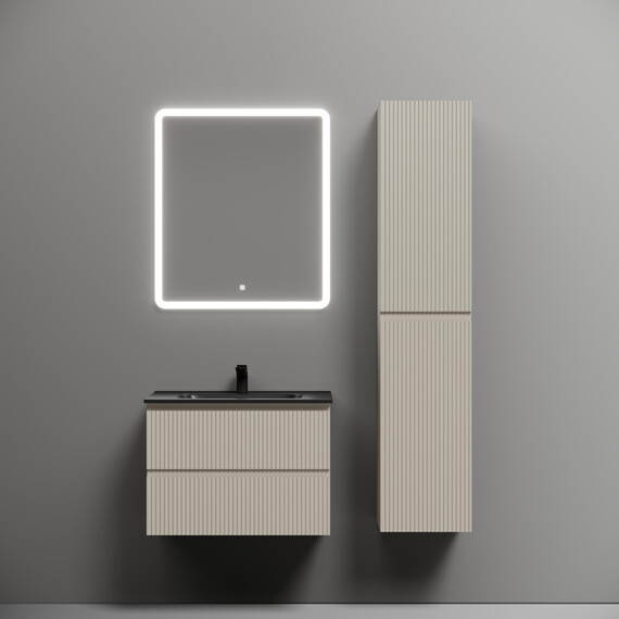 Тумба подвесная с раковиной-столешницей Sancos Snob R 70 см SNR70CE, Beige Soft (раковина Element CN7007MB) - фото 5