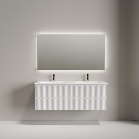 Тумба подвесная с раковиной-столешницей Sancos Snob R 140 см SNR70W, Bianco (раковина Grace CN7022) - фото 6