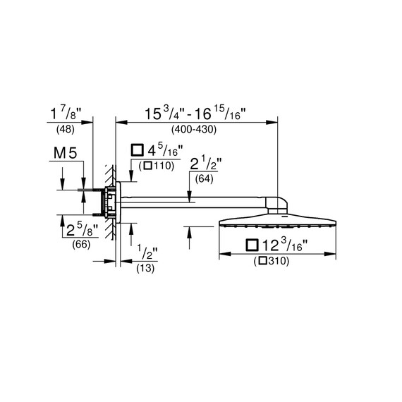 Верхний душ Grohe Rainshower SmartActive 26479000, 310 мм - фото 16