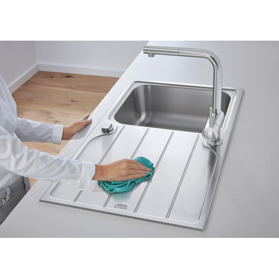 Кухонная мойка Grohe K500 45-S 86/50 1.0 31571SD1 0,7 мм, нержавеющая сталь - фото 3