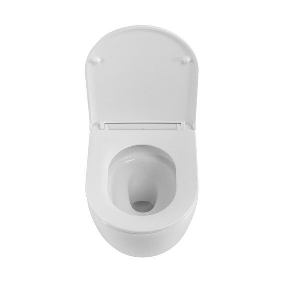 Унитаз подвесной безободковый Belbagno BB003CH-TOR/SC с тонкой крышкой микролифт (система смыва Торнадо) - фото 4