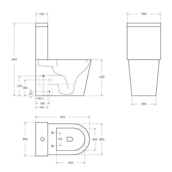 Унитаз-компакт безободковый BelBagno TORNADO FLAY-TOR BB2149CP-TOR/SC с тонкой крышкой микролифт (система смыва Торнадо) - фото 18