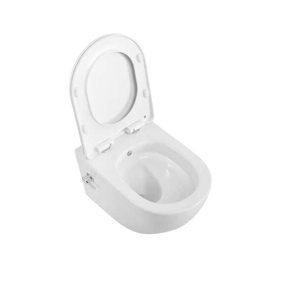 Унитаз-биде подвесной безободковый BelBagno TORNADO MARINO-TOR BB7026CH-TOR-BS/SC с тонкой крышкой микролифт (система смыва Торнадо) - фото 5