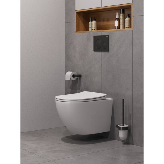 Унитаз-биде подвесной безободковый BelBagno TORNADO MARINO-TOR BB7026CH-TOR-BS/SC с тонкой крышкой микролифт (система смыва Торнадо) - фото 10