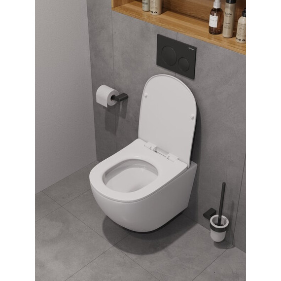 Унитаз-биде подвесной безободковый BelBagno TORNADO MARINO-TOR BB7026CH-TOR-BS/SC с тонкой крышкой микролифт (система смыва Торнадо) - фото 14