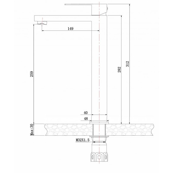 Смеситель для раковины высокий BelBagno KRAFT-LMC-IN-W0, сатин - фото 2