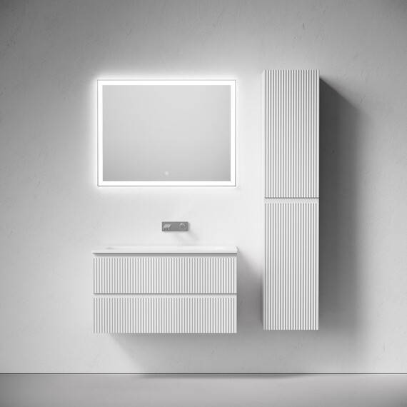Тумба подвесная с раковиной Sancos Snob R 90 см SNR90W, Bianco (раковина Grace CN7019wx) - фото 6