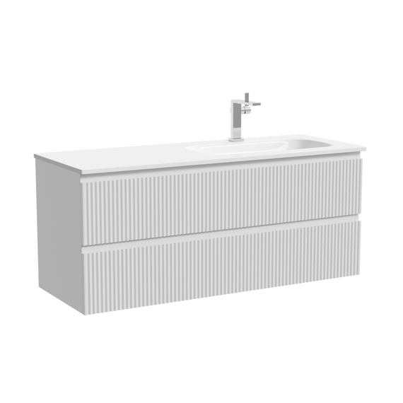 Тумба подвесная с раковиной-столешницей Sancos Snob R 120 см SNR120RW, Bianco (раковина Grace CN7021) - фото 2