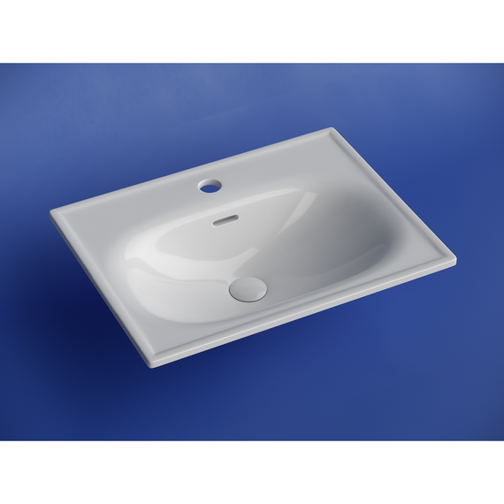 Тумба подвесная с раковиной Sancos Code 60 см CD60GB, серо-бежевый (раковина Sabo CN13001) - фото 8